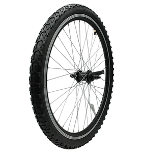 Колесо 24 зад, обід 2-ний чорний, втулка Falcon (чорна) + к-т + камера і шипована покришка 24-2.125