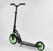 Самокат дитячий 2-х колісний, PU Best Scooter 62798 чорно-салатовий, колеса Ø230-180mm, 1 амортизатор фото westvelo.com