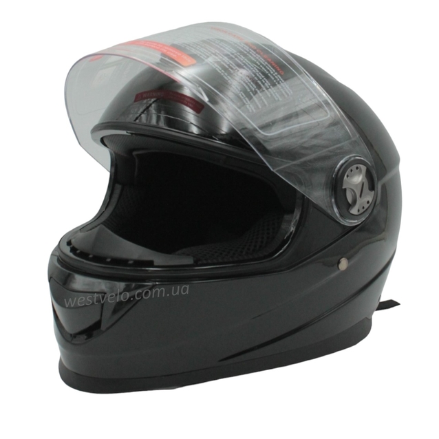 Мото шолом, закритий (M 57-58) BLD-М65 інтеграл, чорний глянець фото westvelo.com
