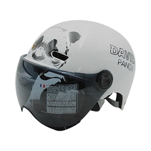 Мото шолом підлітковий, відкритий (M‑XL) "DAVID" 315B, білий глянцевий (ABS)