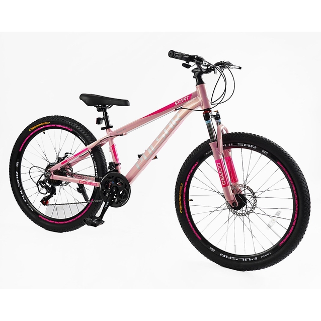 Велосипед 26 AL Corso «PULSAR» PL-26509 алюміній 13", (к-т SHIMANO) рожевий фото westvelo.com