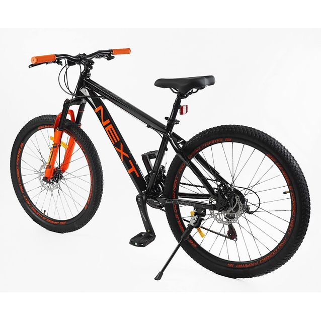 Велосипед 26 AL Corso «NEXT» NX-26505 алюміній 15", (к-т SHIMANO) чорно-помаранчевий фото westvelo.com