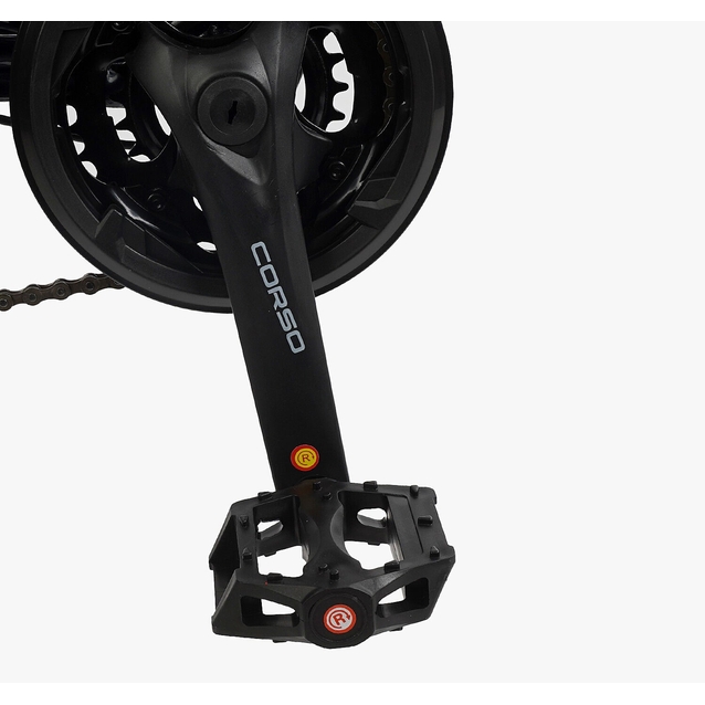 Велосипед 29 ST Corso «GENESIS» GN-29867 сталь 19", (к-т Saiguan) чорно-червоний фото westvelo.com