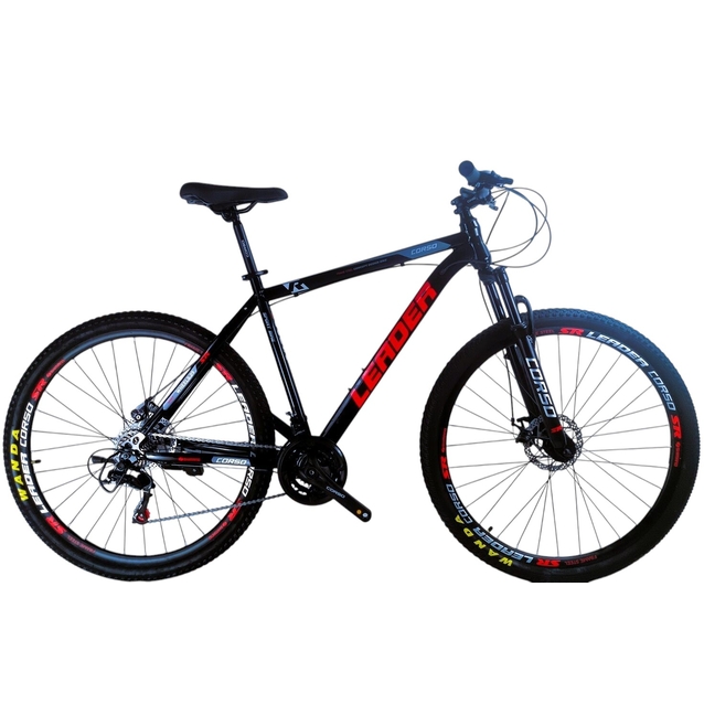 Велосипед 29 ST Corso «LEADER» LD-62300 сталь 21", (к-т SHIMANO) чорно-червоний фото westvelo.com