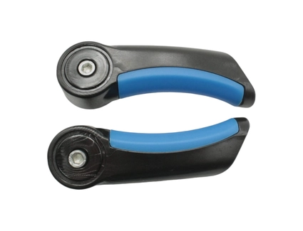 Роги руля (кріплення в руль) пластикові чорні з синіми вставками L-100мм.