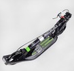 Самокат дитячий 2-х колісний, PU Best Scooter  L-22066 чорно-салатовий, Ø200mm, ФАРА, 2 амортизатори, затискач керма, ручне гальмо