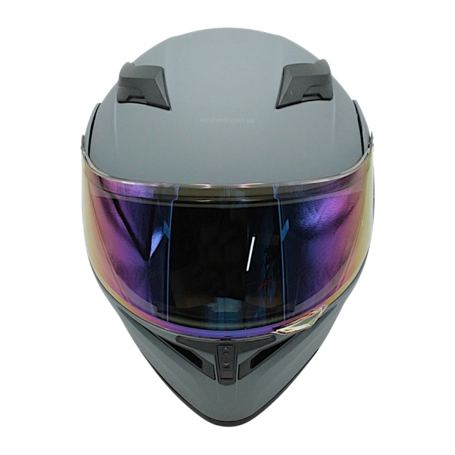 Мото шолом, трансформер (S) "90" сірий матовий, вмонтовані окуляри фото westvelo.com