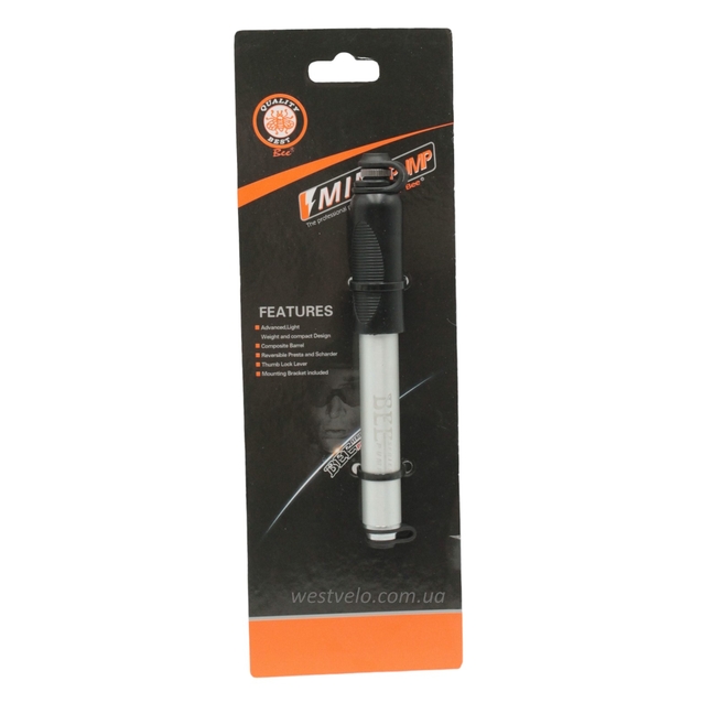 Насос вело BEE pump ZF-025-1 AL. алюміній (AV/FV) фото westvelo.com