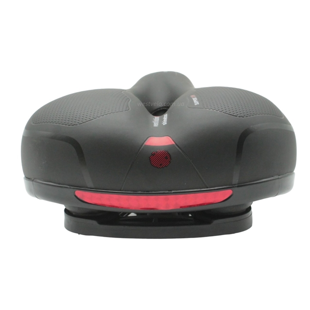 Сідло на демпферах з отвором AVANTI А-38 червоне, м'яке з катафотом фото westvelo.com