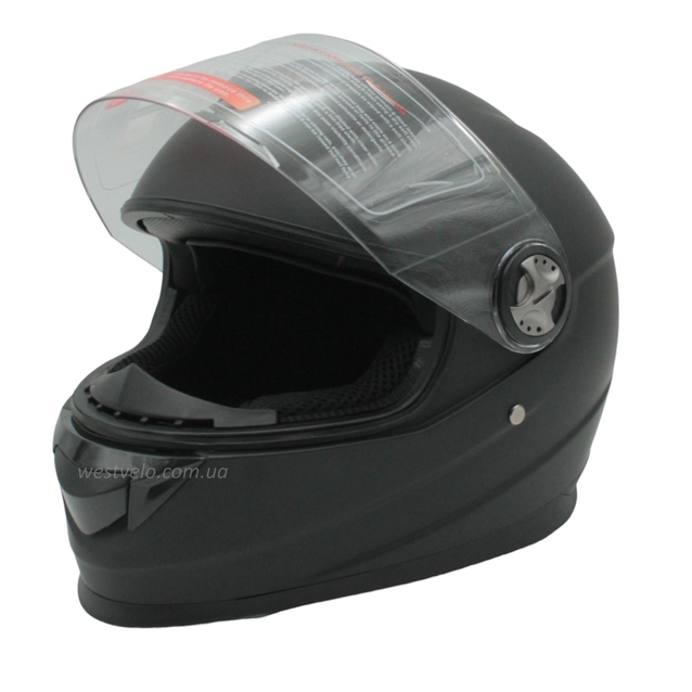 Мото шолом, закритий (L 59-60) BLD-М65 інтеграл, чорний матовий фото westvelo.com