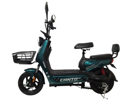 Електроскутер Corso «CANTO» CN-147315, двигун 500W, акумулятор 48V 20Ah свинцево-кислотний, зелений, колеса 14" + 1 ящик. акум