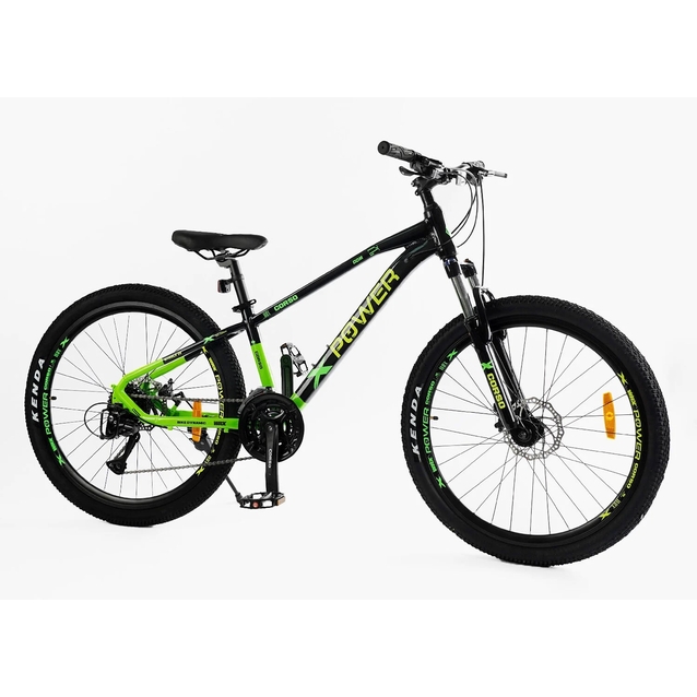 Велосипед 26 AL Corso «X-POWER» PW-79120 алюміній 13", (к-т SHIMANO) чорно-салатовий фото westvelo.com