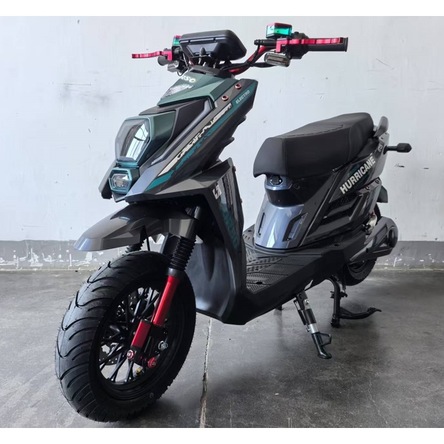 Електроскутер Corso «HURRICAN» HR-246188, двигун 2500W, акумулятор 72V/40Ah літій-залізо-фосфатний, зелений, колеса 10" фото westvelo.com