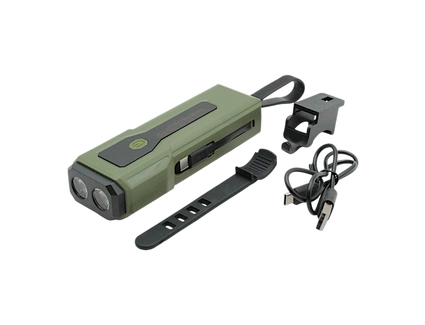 Фара Power bank (Type-C) (5000mAH) Z828-2x3W+COB, габаритне світло, (Темно-зелений хакі)