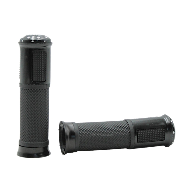 Мото гріпси GJCT з відбійником, чорні, Гума/Алюміній (тип2) фото westvelo.com