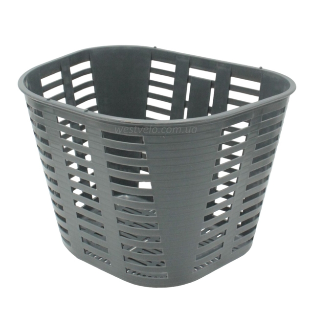 Кошик пластмасовий литий, сірий фото westvelo.com