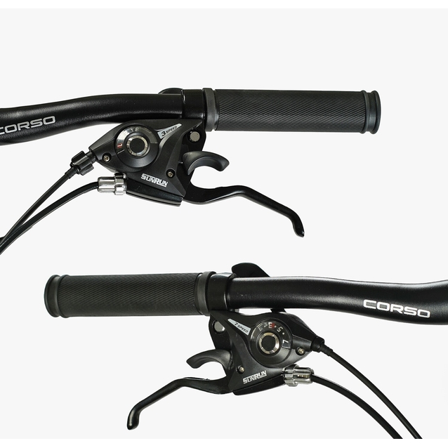 Велосипед 26 ST Corso «SKYWALKER» SW-26333 сталь 15", (к-т SunRun) сіро-помаранчевий фото westvelo.com