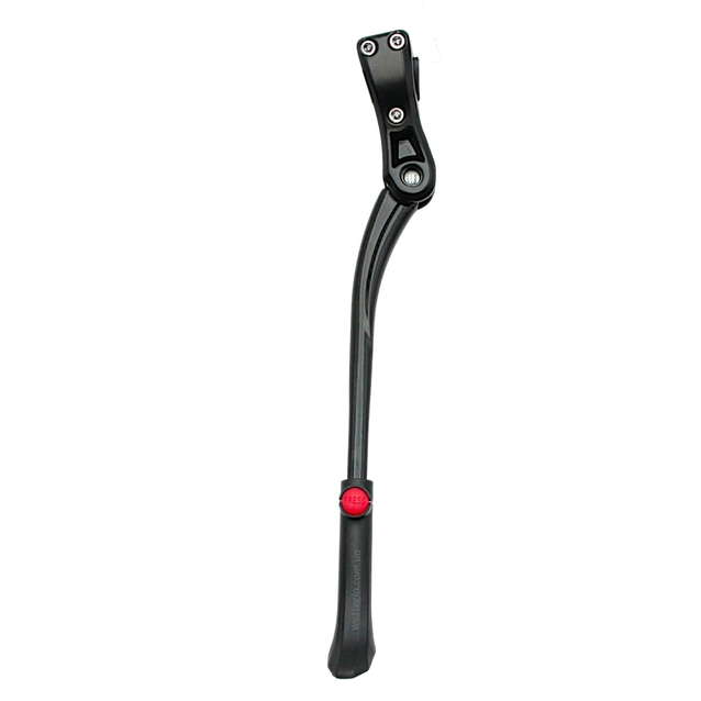 Підніжка регульована 24-29 на перо, з кнопкою, алюміній чорна фото westvelo.com