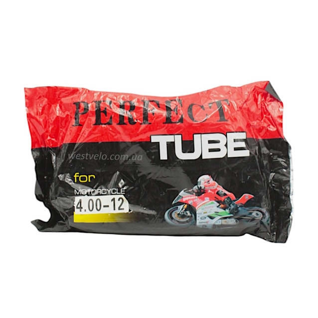 Камера "12" 4.00-12 (120/70-12) PERFECT Китай, прямий ніпель фото westvelo.com