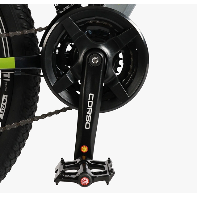Велосипед 26 AL Corso «KORD» KD-80420 алюміній 15", (к-т SHIMANO) чорно-сіро-зелений фото westvelo.com