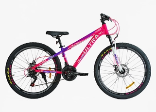 Велосипед 26 AL Corso «ULTRA» UL-26020 алюміній 13", (к-т SHIMANO) рожево-фіолетовий