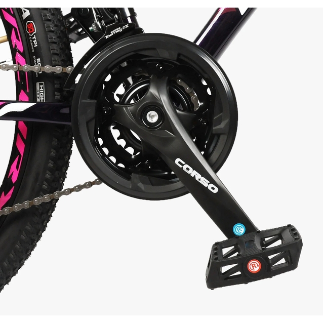 Велосипед 26 AL Corso «MERCURY» MR-26852 алюміній 13", (к-т SHIMANO) чорно-рожевий фото westvelo.com