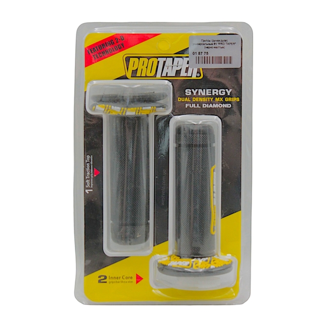 Мото гріпси PRO TAPER універсальні, чорно-жовто-білі фото westvelo.com
