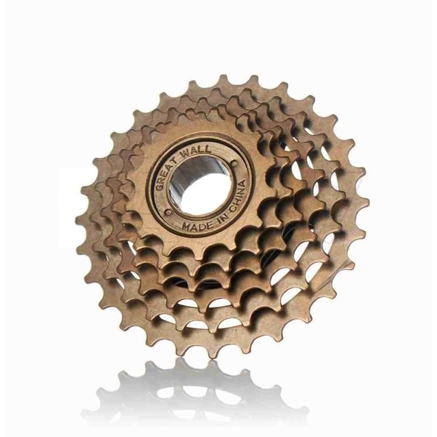 Зірка задня різьбова 6-рик Shimang коричнева (14-28T) фото westvelo.com