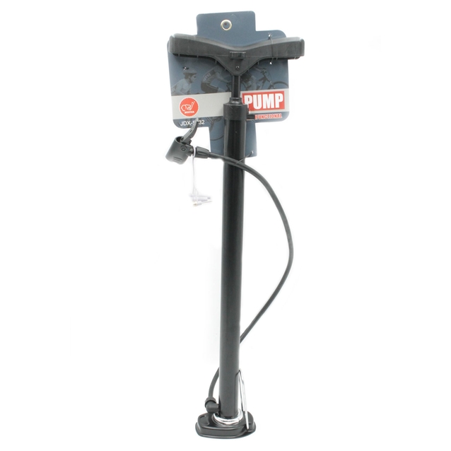 Насос авто сталевий BUSTER PUMP №5832 чорний, 2-ний наконечник (AV/FV) фото westvelo.com