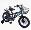 Дитячий велосипед 14 ST Corso «FALCON» FL-14941, дискові гальма, чорно-синій фото westvelo.com
