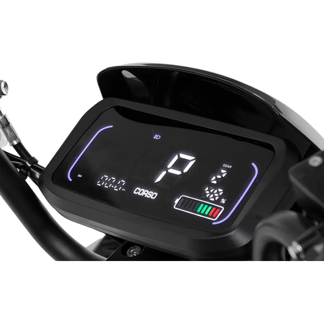 Електроскутер Corso «BLACKFURY» BF-645014, двигун 2800W, акумулятор 72V/40Ah літій-залізо-фосфатний, графітовий, колеса 12" фото westvelo.com