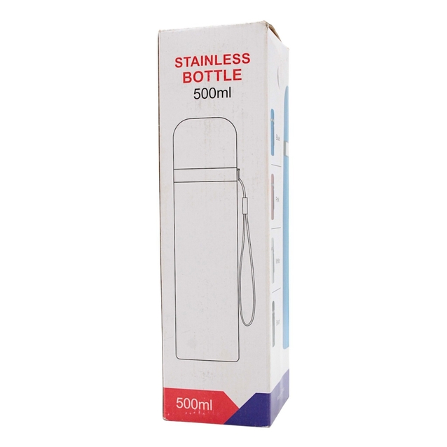 Термос 500 ml (ремінець, трубочка) мікс кольорів фото westvelo.com