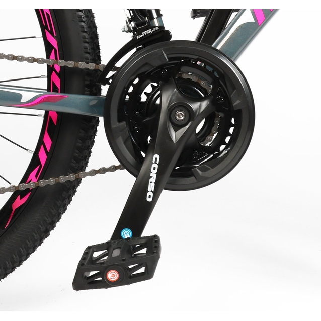 Велосипед 26 AL Corso «MERCURY» MR-26319 алюміній 13", (к-т SHIMANO) графітово-рожевий фото westvelo.com