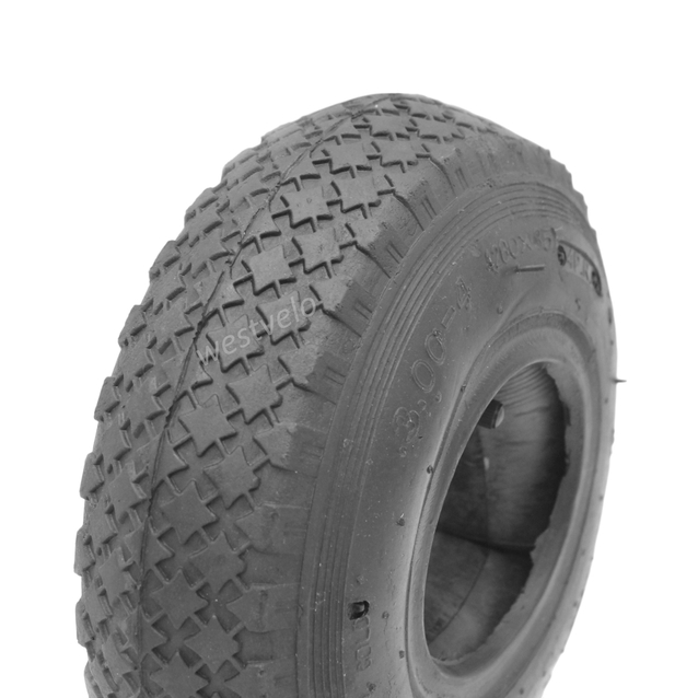 Покришка "4" 3.00-4 (4PR) PERFECT (260-85)+ камера (кривий ніпель) фото westvelo.com