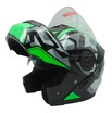 Мото шолом, трансформер (S 55-56) BLD-159 чорно-зелений глянець з відкидними окулярами фото westvelo.com