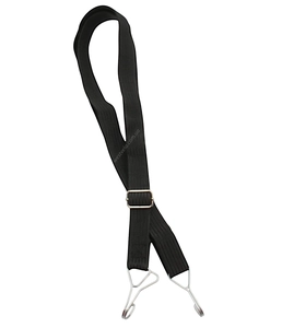 Стяжка з гачками 1,0 - 2,0 м. чорна, широка