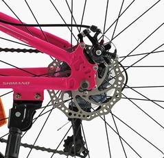 Велосипед 24 AL Corso «OPTIMA» TM-24936 алюміній 11", (к-т SHIMANO) рожево-білий