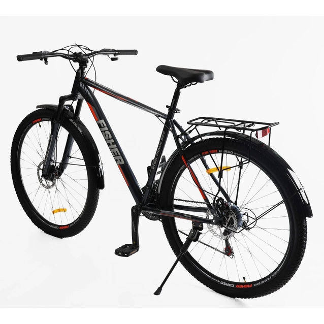 Велосипед 29 ST Corso «FISHER» FS-83260 сталь 21", (к-т SHIMANO) чорно-сіро-червоний фото westvelo.com