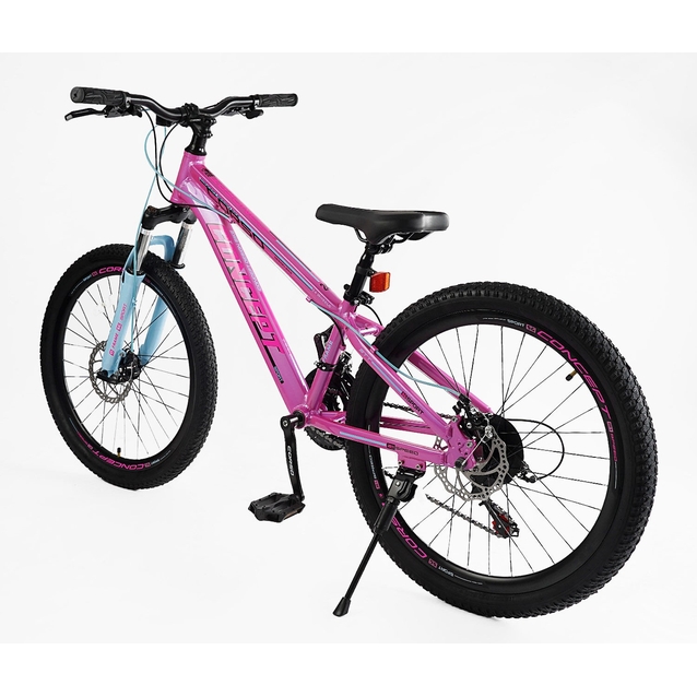 Велосипед 24 AL Corso «CONCEPT» CP-24801 алюміній 11", (к-т SHIMANO) рожево-блакитний фото westvelo.com