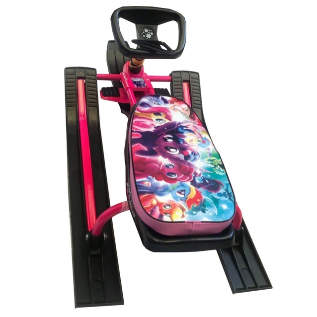 Санки з кермом (снігокат С06) ПОНІ, рожевий фото westvelo.com