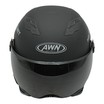 Мото шолом, відкритий (56-62см) AWN (413/143), чорний матовий з принтом, регулятор розміру (мото/вело/самокат) фото westvelo.com