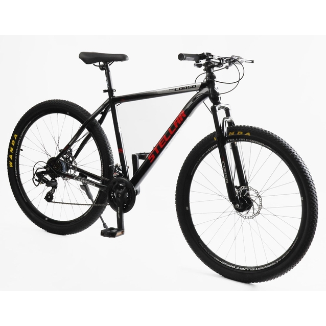 Велосипед 29 ST Corso «STELLAR» TL-29314 сталь 21", (к-т Saiguan) чорно-червоний фото westvelo.com