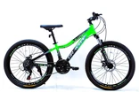 Велосипед 24 AL Corso «GRAVITY» GR-24311 алюміній 12", (к-т SHIMANO) чорно-салатовий фото westvelo.com