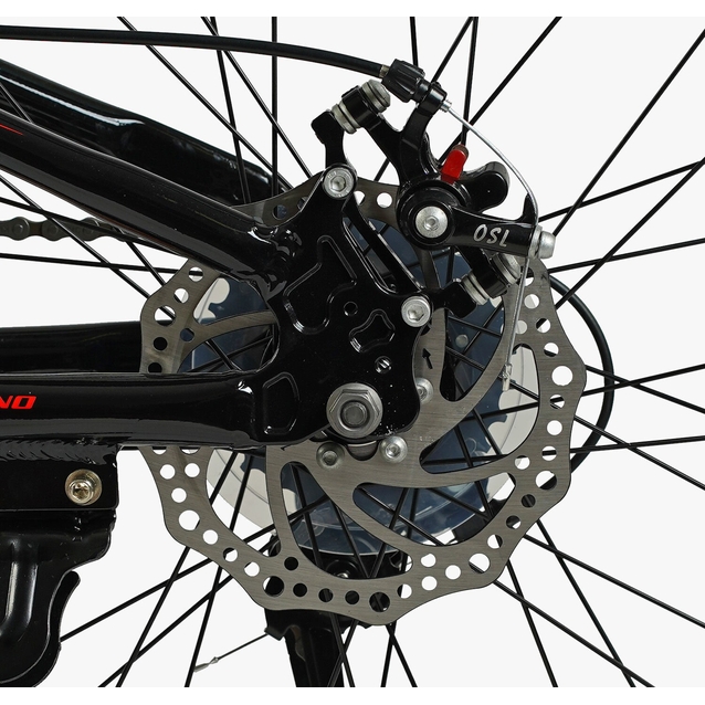 Велосипед 24 AL Corso «OPTIMA» TM-24114-1 алюміній 11", (к-т SHIMANO) чорно-білий фото westvelo.com