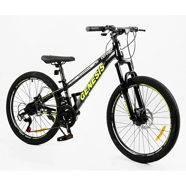 Велосипед 24 ST Corso «GENESIS» G-24682 сталь 11", (к-т SunRun) чорно-жовтий фото westvelo.com