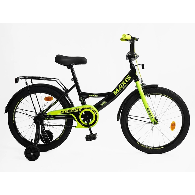 Дитячий велосипед 20 ST Corso «MAXIS» CL-20267 чорно-салатовий фото westvelo.com