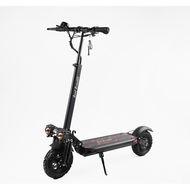 Електросамокат Best Scooter BS-80632 двигун 1200W, акумулятор літієвий 48V18Ah, з сидінням, чорно-червоний фото westvelo.com