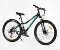 Велосипед 26 ST Corso «INTENSE» NT-26469 сталь 13", (к-т Saiguan) чорно-бірюзовий фото westvelo.com
