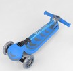 Самокат дитячий 3-х колісний, Best Scooter 38603 блакитний, колеса PU Ø120mm/80mm зі світлом, складне алюмінієве кермо фото westvelo.com