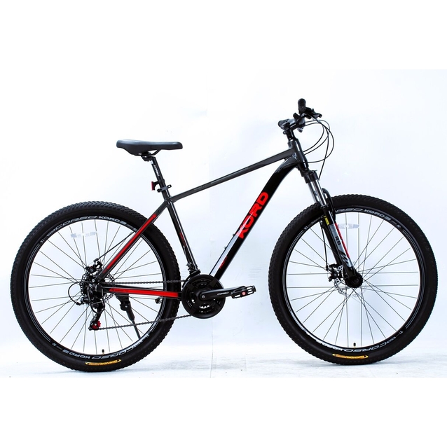 Велосипед 29 AL Corso «KORD» KR-29387 алюміній 19", (к-т SHIMANO) чорно-сіро-червоний фото westvelo.com